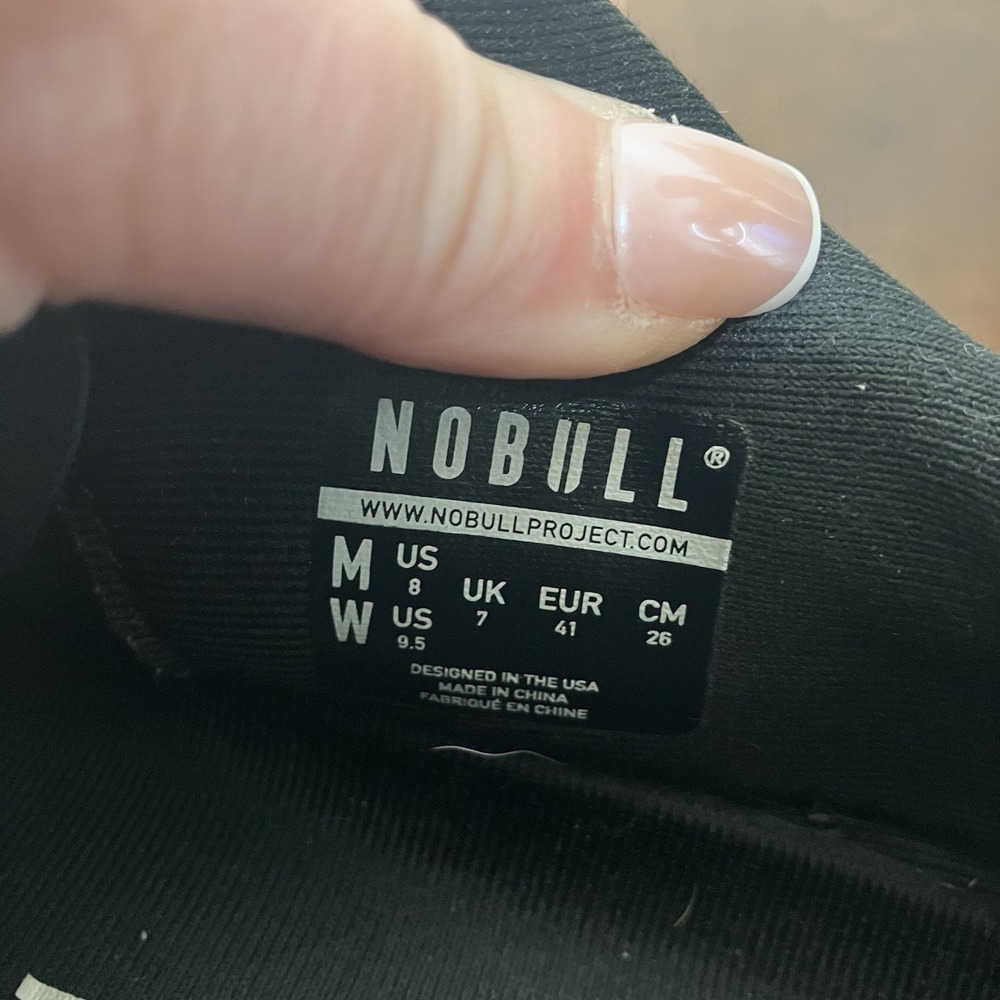 NoBull Shoes Black Super Fabric Training Sneaker Womens 9.5 Men's 8 - Picture 8 of 10